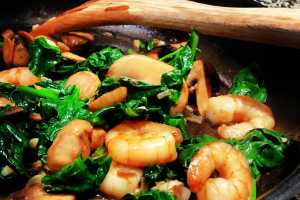 Shrimp and Spinach Stir Fry by Elite Training Facility